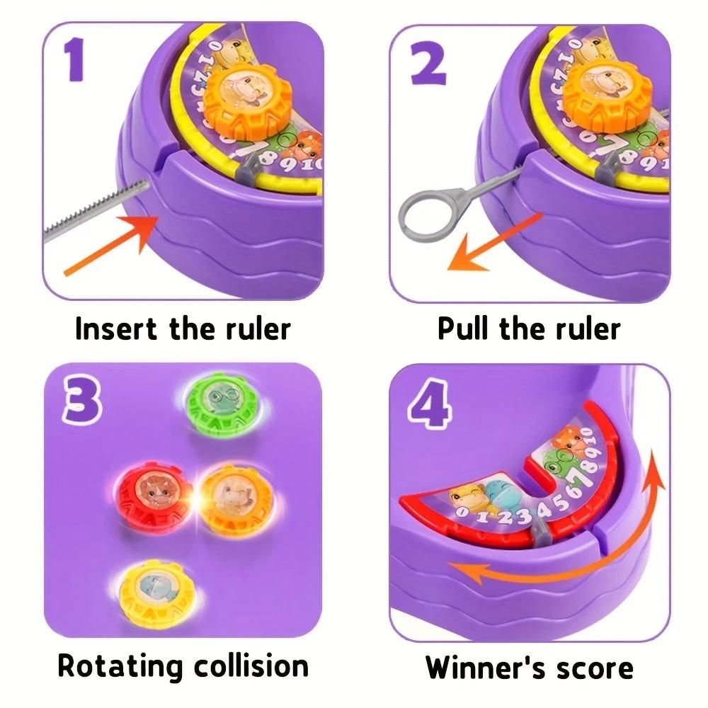 Dino Battle Gyro Spinning Toys & Fun Board Games for Kid's